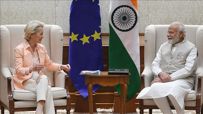 PM Modi, EU President Discuss Free Trade and Strategic Ties