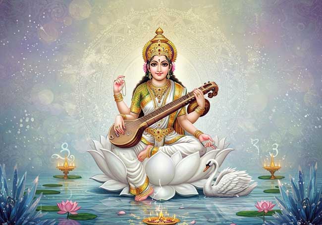 Saraswati’s Blessings: Enhancing Mind, Study, and Artistic Pursuits