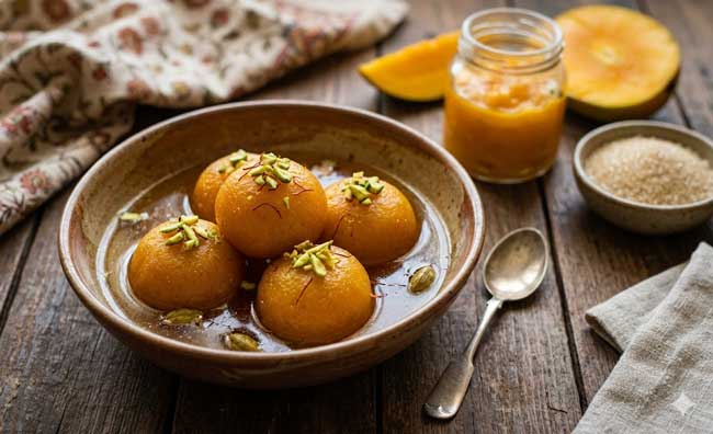 Mango Gulab Jamun – A Rich Mango-Infused Twist