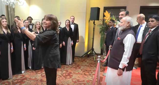 Vande Mataram’ Welcomes PM Modi as He Arrives in Slovakia